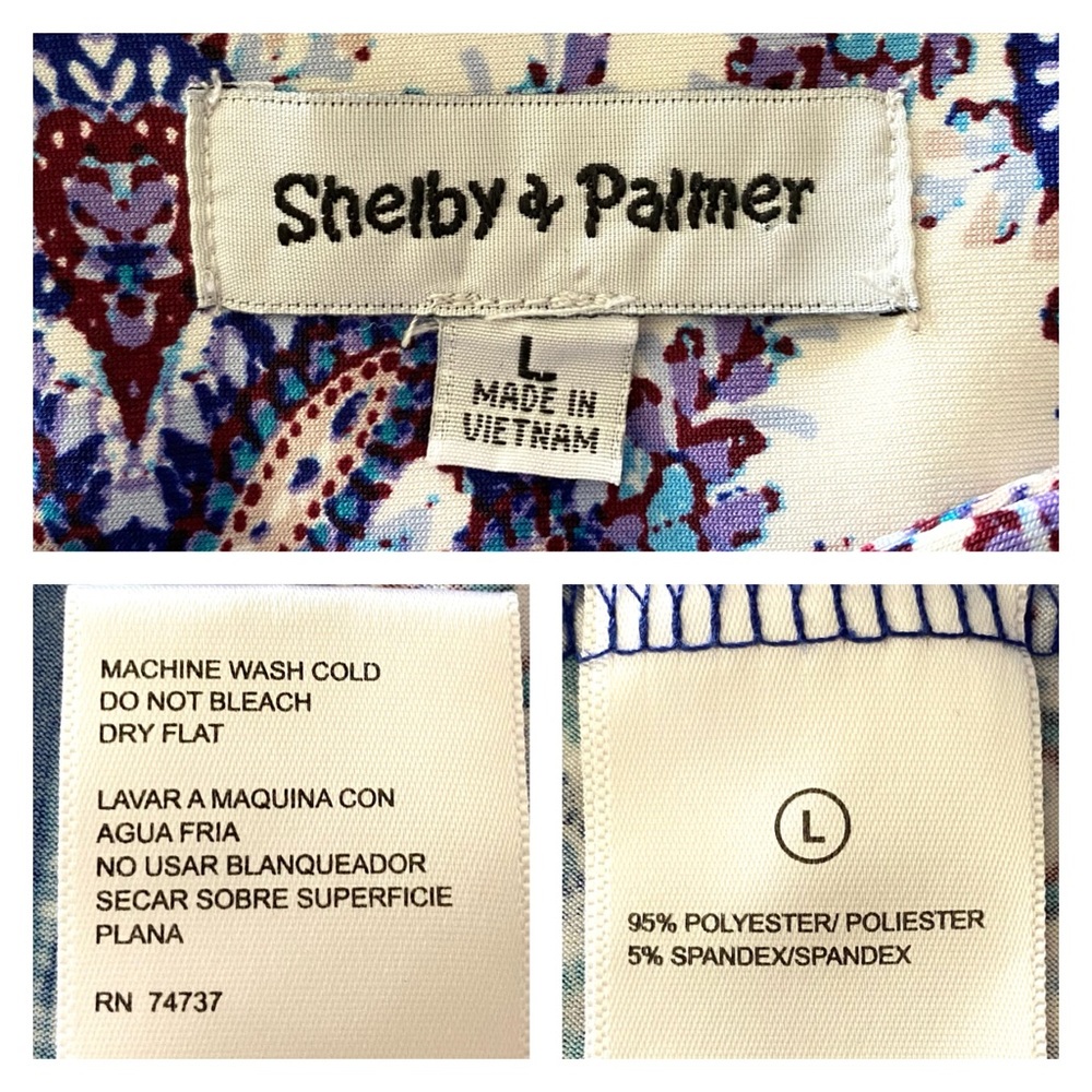 Shelby Palmer Paisley Jersey Knit Fit-Flare Dress - Picture 11 of 11